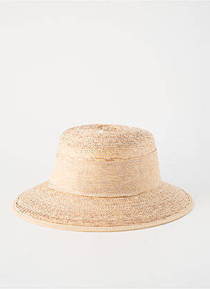 Chapeau forme chapeau paille beige AUREGA femme