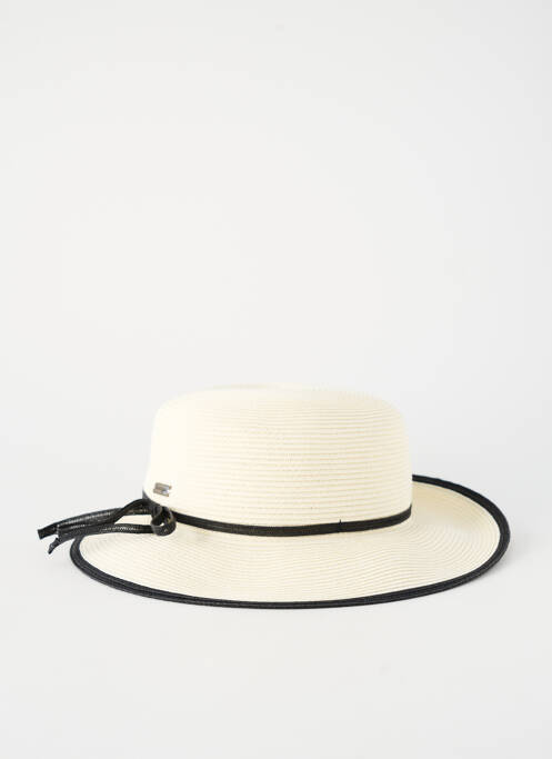 Chapeau forme chapeau paille blanc AUREGA femme