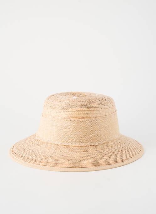 Chapeau forme chapeau paille beige AUREGA femme