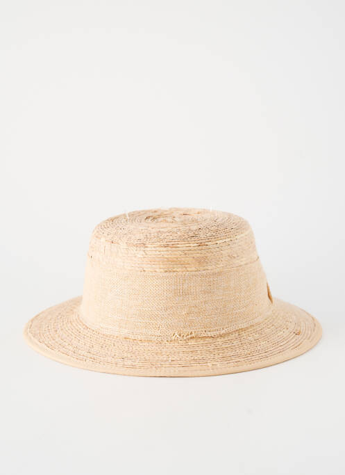 Chapeau forme chapeau paille beige AUREGA femme