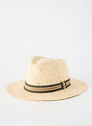 Chapeau imprimé rayures vert AUREGA homme