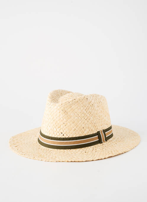 Chapeau imprimé rayures vert AUREGA homme