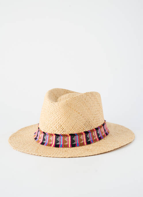 Chapeau imprimé fantaisie beige AUREGA homme