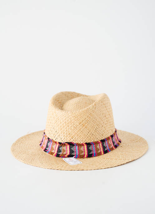 Chapeau imprimé fantaisie beige AUREGA homme
