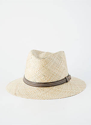 Chapeau forme chapeau paille beige CRAMBES homme