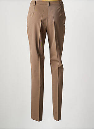 Pantalon slim tissage popeline taille normale marron JUMFIL femme