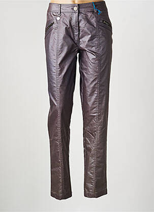 Pantalon droit stretch taille normale marron QUATTRO femme