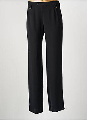 Pantalon droit tissage popeline taille normale noir JUMFIL femme