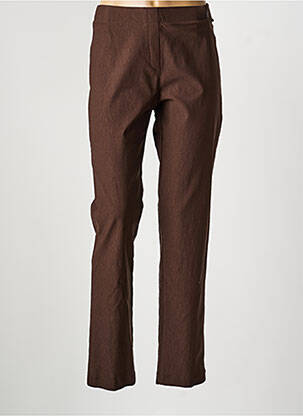 Pantalon droit stretch taille normale marron JUMFIL femme