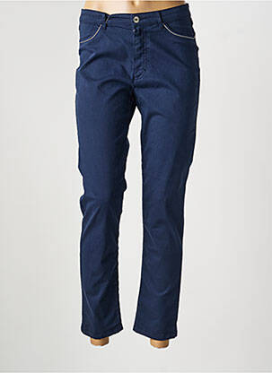 Pantalon 7/8 stretch taille normale bleu SAINT HILAIRE femme