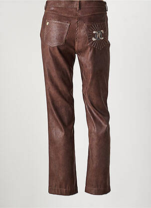 Pantalon droit stretch taille normale marron JUMFIL femme