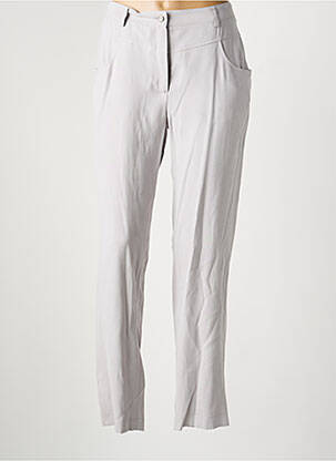 Pantalon droit tissage popeline taille normale gris JUMFIL femme