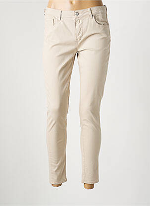 Jeans coupe slim taille normale taille normale beige CARLA KOPS femme