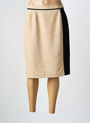 Jupe mi-longue taille normale beige JUMFIL femme