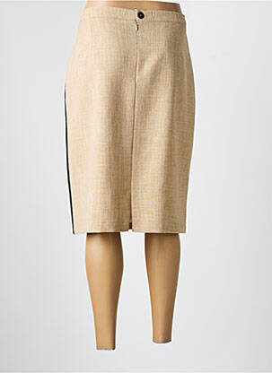 Jupe mi-longue taille normale beige JUMFIL femme
