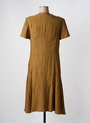Robe mi-longue manches courtes manches courtes vert JUMFIL femme