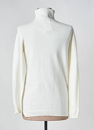 Pull col roulé coupe cintrée manches longues blanc FUEGO WOMAN femme
