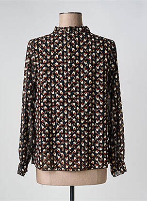 Blouse imprimé fantaisie manches longues noir QUATTRO femme