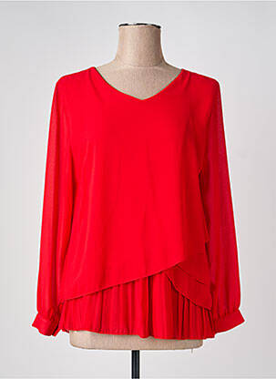 Blouse manches longues manches longues rouge QUATTRO femme