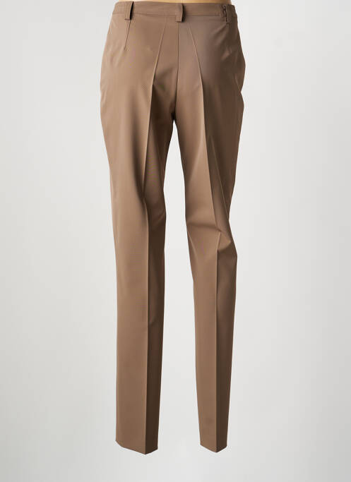 Pantalon slim tissage popeline taille normale marron JUMFIL femme