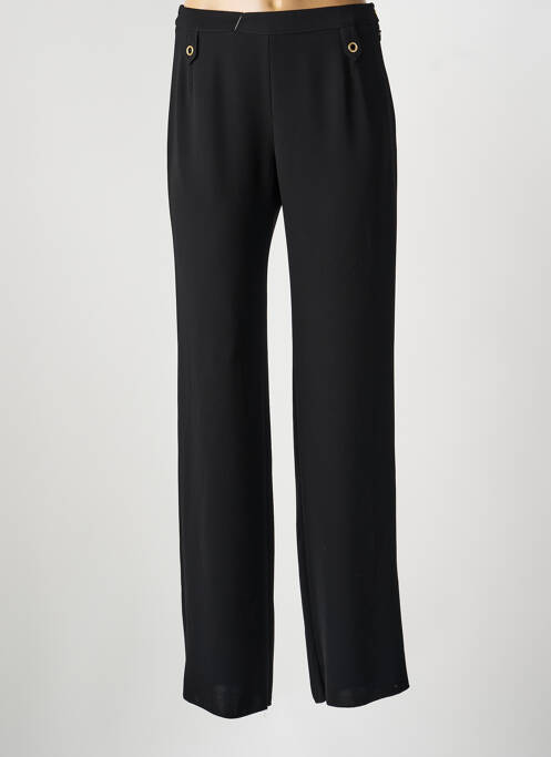 Pantalon droit tissage popeline taille normale noir JUMFIL femme