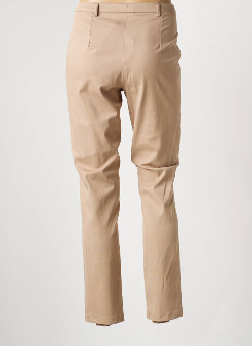 Pantalon chino tissage popeline taille normale beige JUMFIL femme