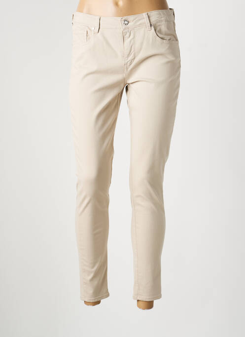 Jeans coupe slim taille normale taille normale beige CARLA KOPS femme