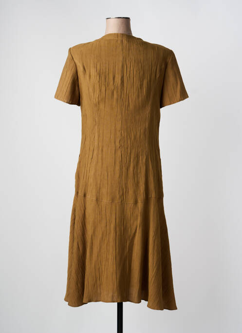 Robe mi-longue manches courtes manches courtes vert JUMFIL femme