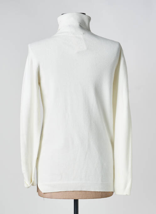 Pull col roulé coupe cintrée manches longues blanc FUEGO WOMAN femme