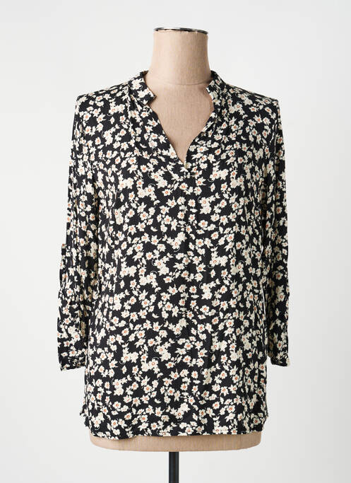 Blouse imprimé fantaisie manches longues noir QUATTRO femme