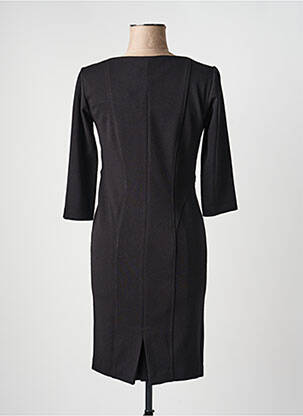 Robe mi-longue manches longues manches longues noir ÉCLÀ femme
