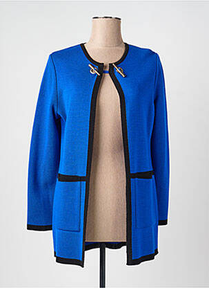 Gilet manches longues fermeture boutonnée sur le devant bleu JUMFIL femme