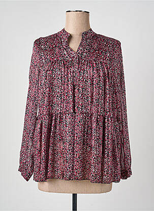 Blouse imprimé fantaisie manches longues rose QUATTRO femme