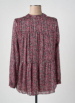 Blouse imprimé fantaisie manches longues rose QUATTRO femme