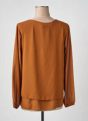 Blouse manches longues manches longues marron QUATTRO femme