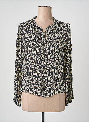 Blouse imprimé fantaisie manches longues noir QUATTRO femme