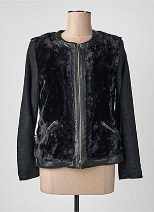 Veste casual col rond noir JUMFIL femme