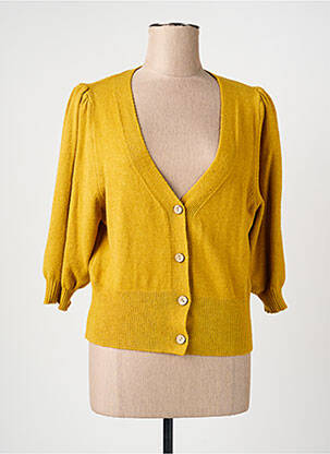Gilet manches longues manches 3/4 jaune QUATTRO femme