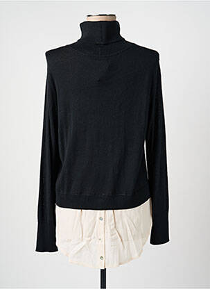 Pull col roulé manches longues manches longues noir MARIA BELLENTANI femme