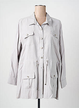 Veste casual col chemisier gris JUMFIL femme