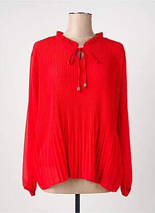 Blouse col rond manches longues rouge QUATTRO femme