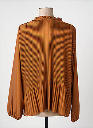 Blouse col rond manches longues marron QUATTRO femme