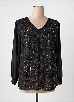 Blouse manches longues manches longues noir QUATTRO femme
