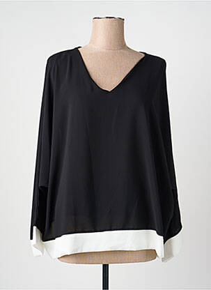 Blouse manches longues manches longues noir QUATTRO femme