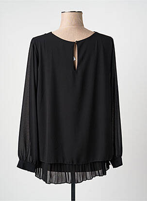 Blouse col rond manches longues noir QUATTRO femme