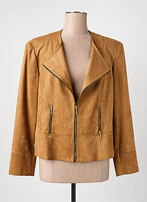 Veste casual col tailleur beige JUMFIL femme