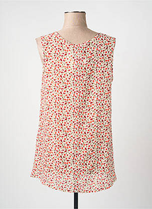 Top imprimé fantaisie sans manche beige G!OZE femme