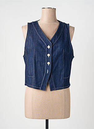 Gilet sans manche coupe cintrée bleu JUMFIL femme