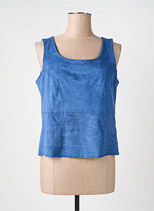 Top col carré sans manche bleu JUMFIL femme