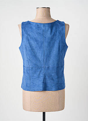 Top col carré sans manche bleu JUMFIL femme